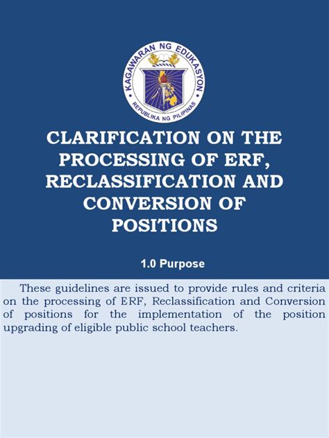 ERF and Reclassification of Positions .